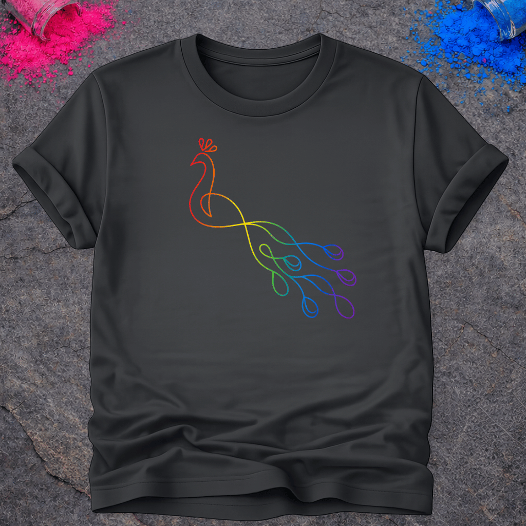Rainbow Peacock – T-Shirt