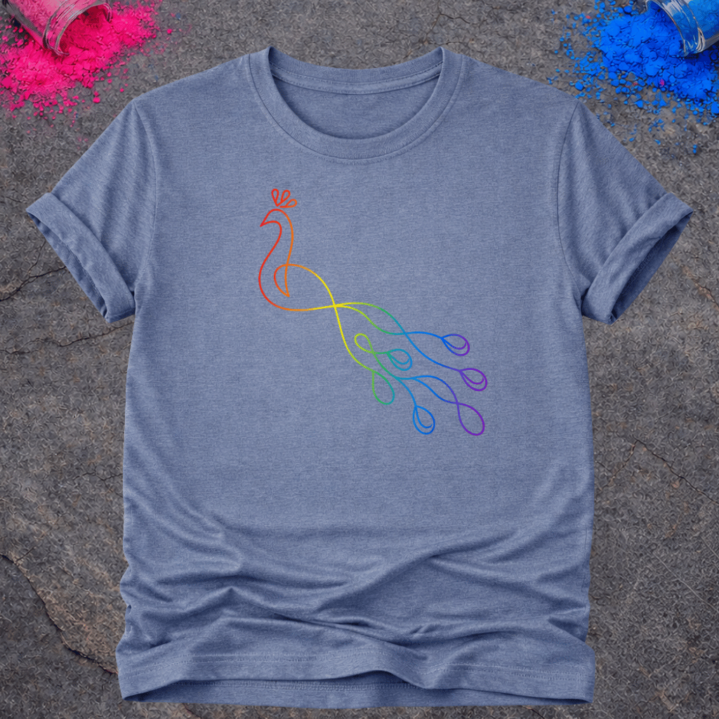Rainbow Peacock – T-Shirt