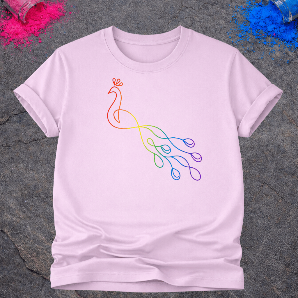Rainbow Peacock – T-Shirt