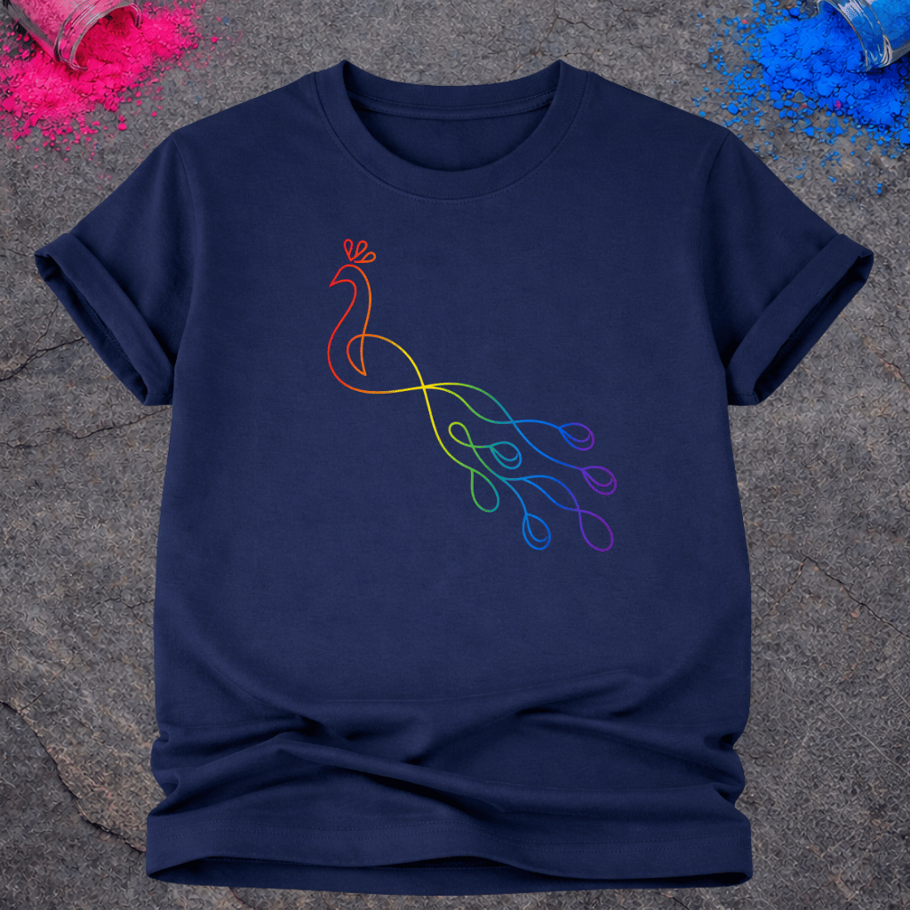 Rainbow Peacock – T-Shirt