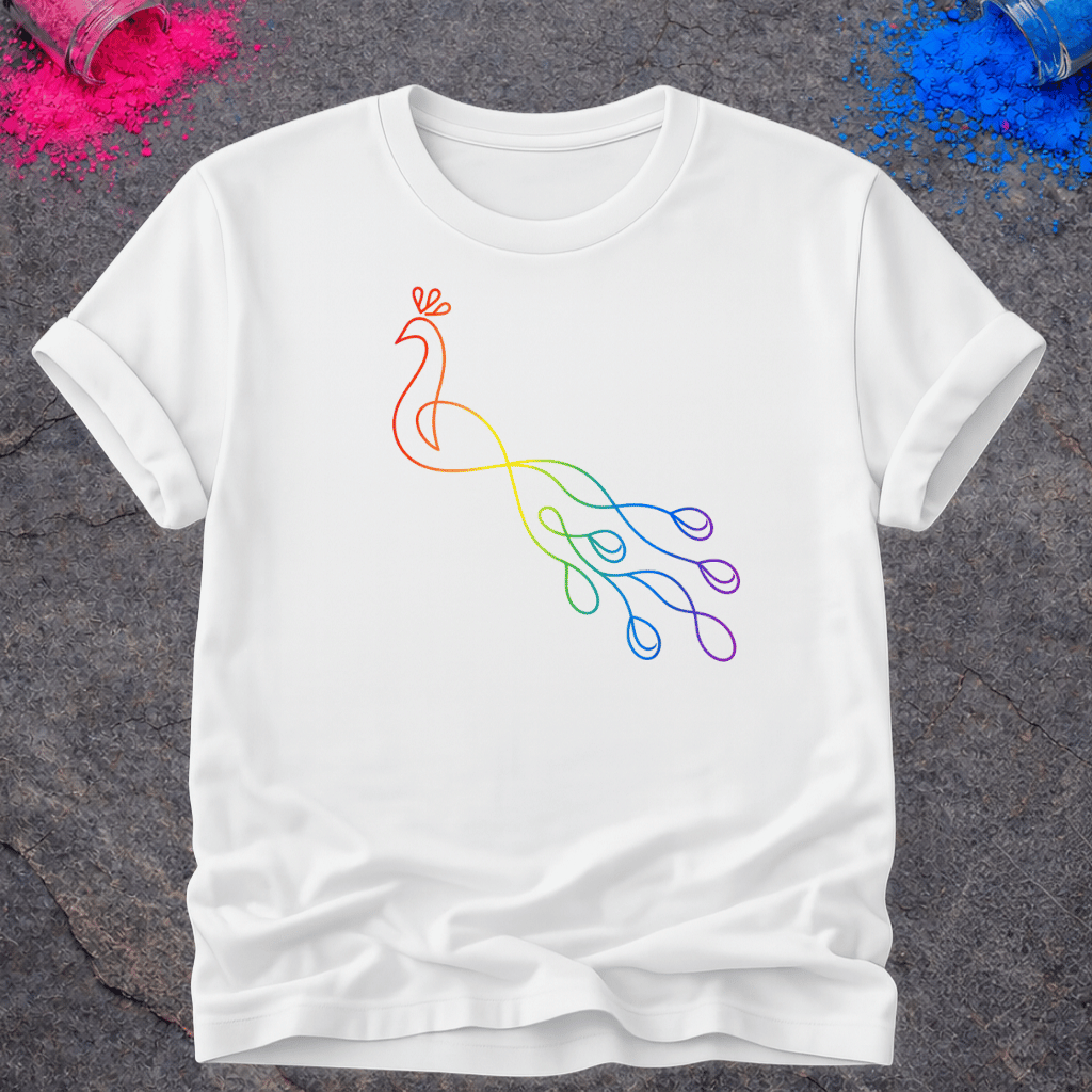 Rainbow Peacock – T-Shirt